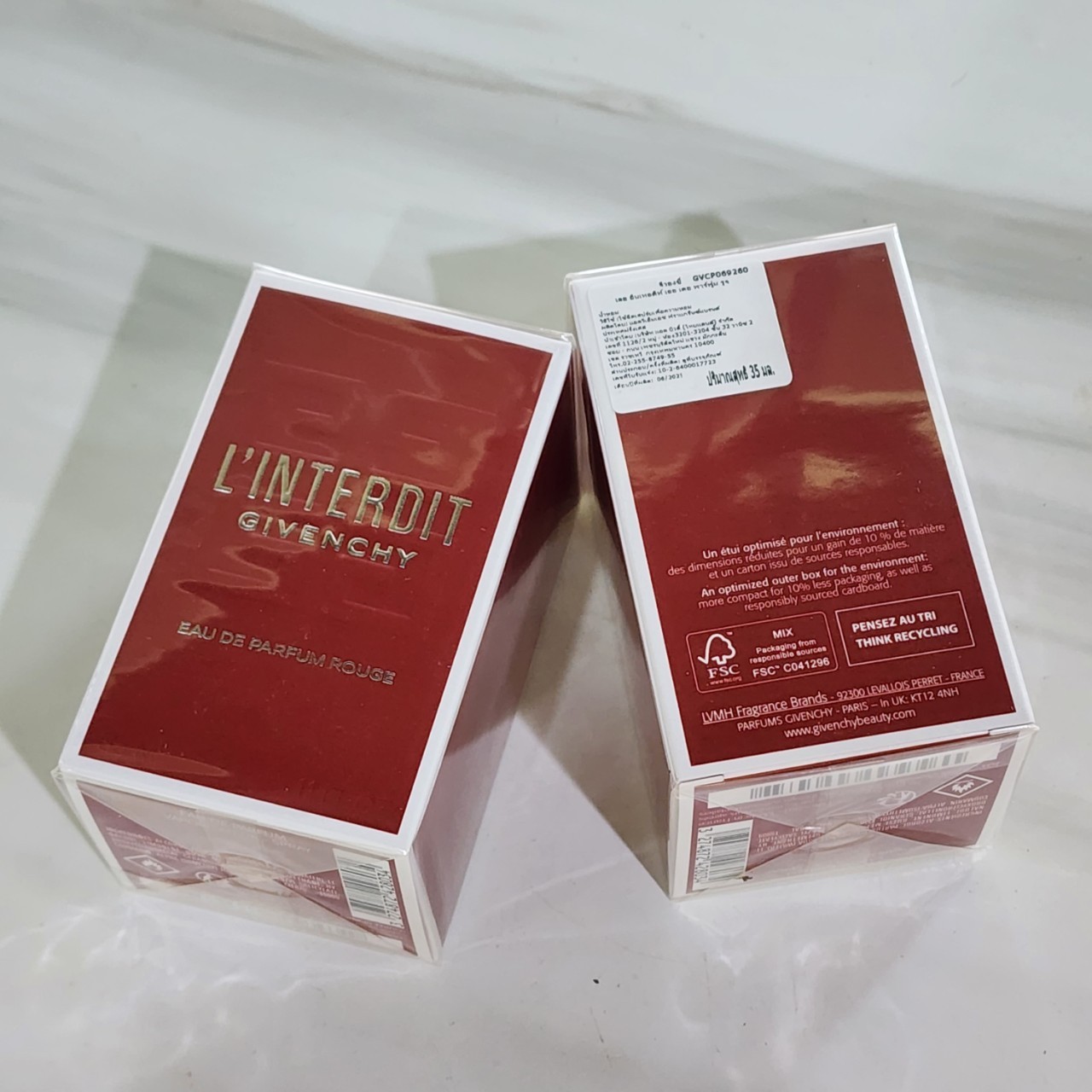 น้ำหอมแท้ Givenchy L'Interdit Rouge 35ml กล่องซีลป้ายไทย ผลิต 06/2021