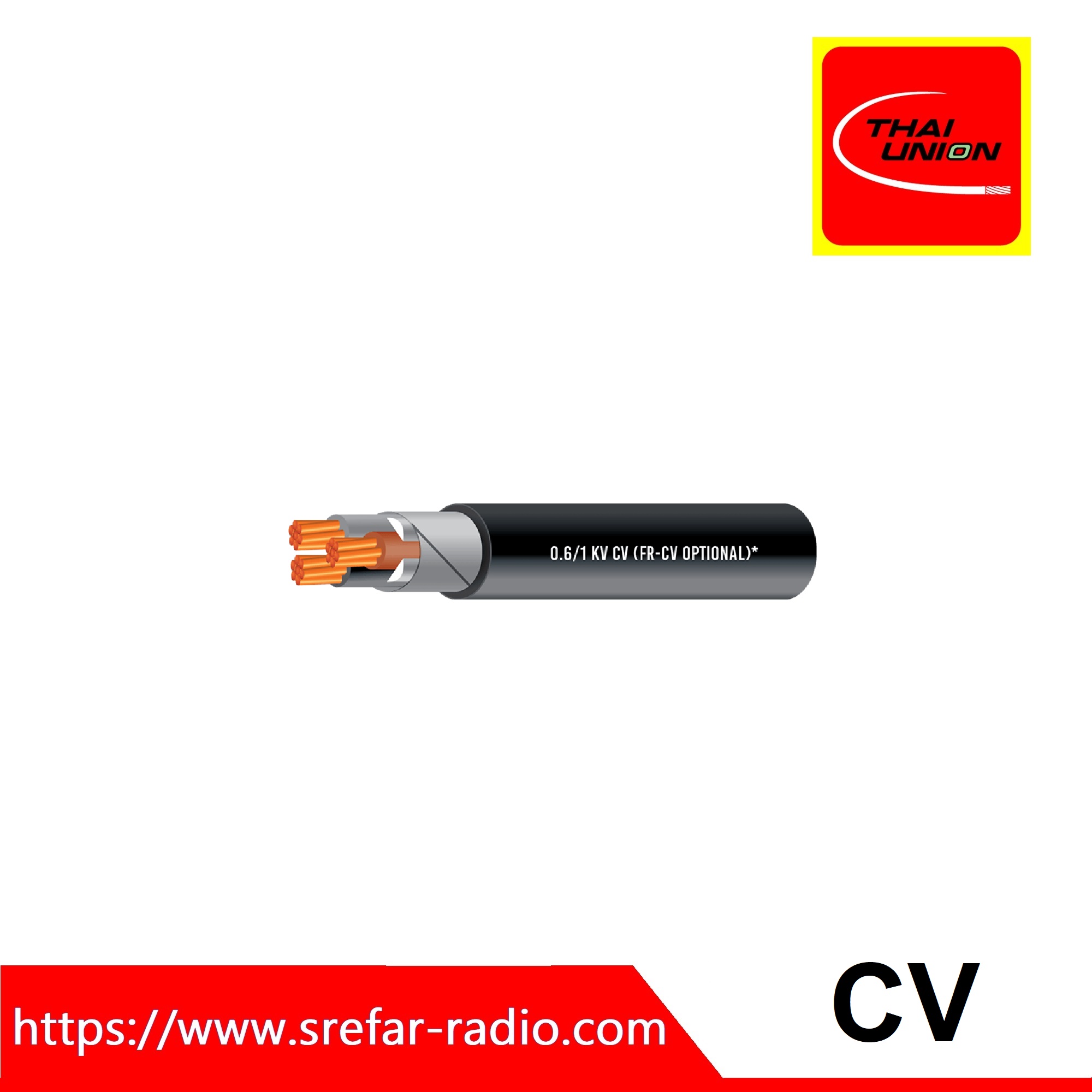 THAI UNION XLPE/PVC 0.6/1 kV 90°C CV 3 Core