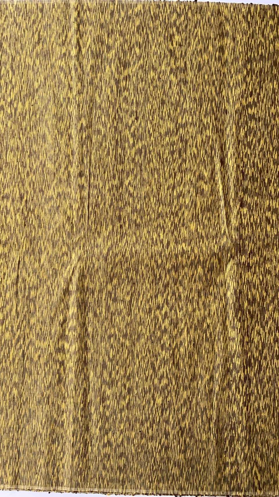 ผ้าไหมลายพิเศษ มัดหมี่เนื้อหนา ไหมแท้ ลายพร่างพรม สีเหลืองสลับสีน้ำตาล ตัดขายเป็นเมตร รหัส MMFZ-NY-SKU-44320