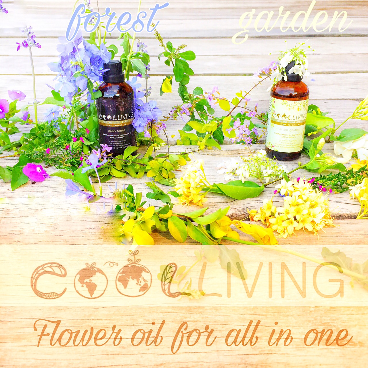 Flower & Sesame Oil ALL IN ONE Aromatherapy 100ml.