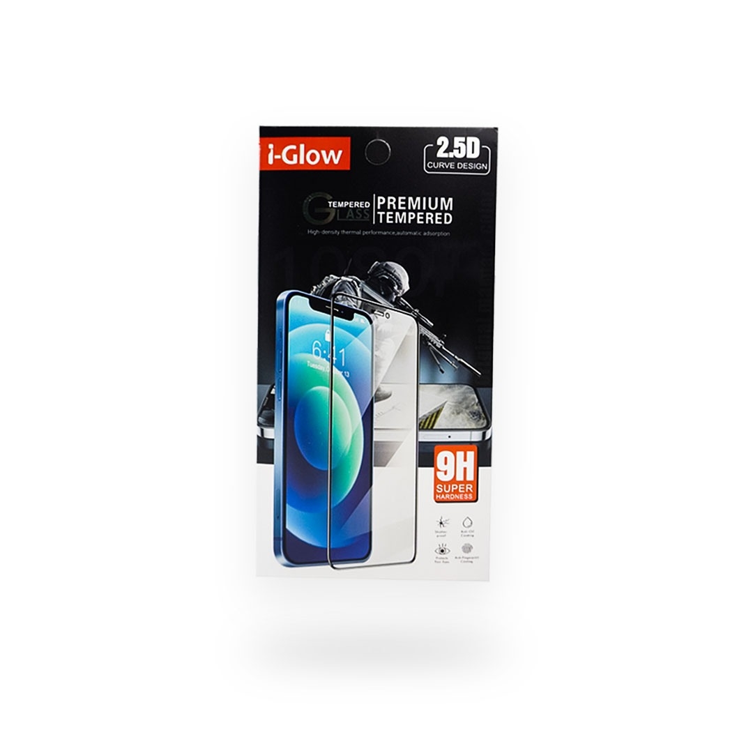 i-Glow ฟิล์มกันรอย กระจก เต็มจอใส 2.5D 9H สำหรับ iPhone 14/14Pro/14Plus/14ProMax/13/13Pro/13ProMax/12ProMax/11/XR