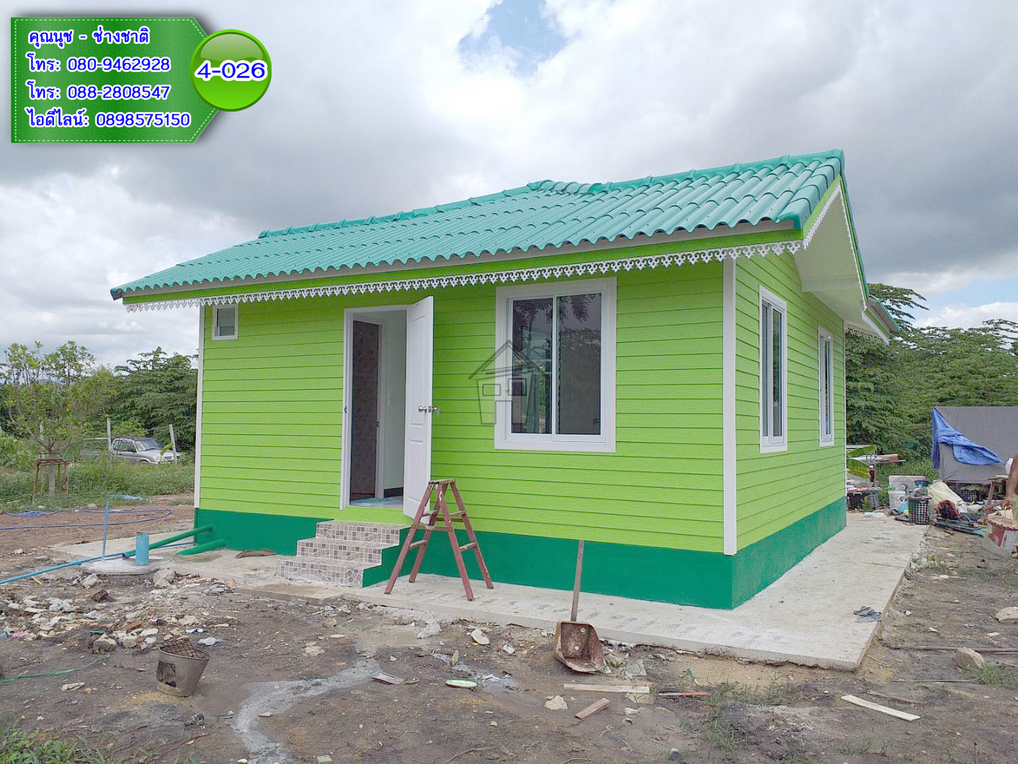 4-026 บ้านน็อคดาวน์ ทรงจั่วมุกซ้อน