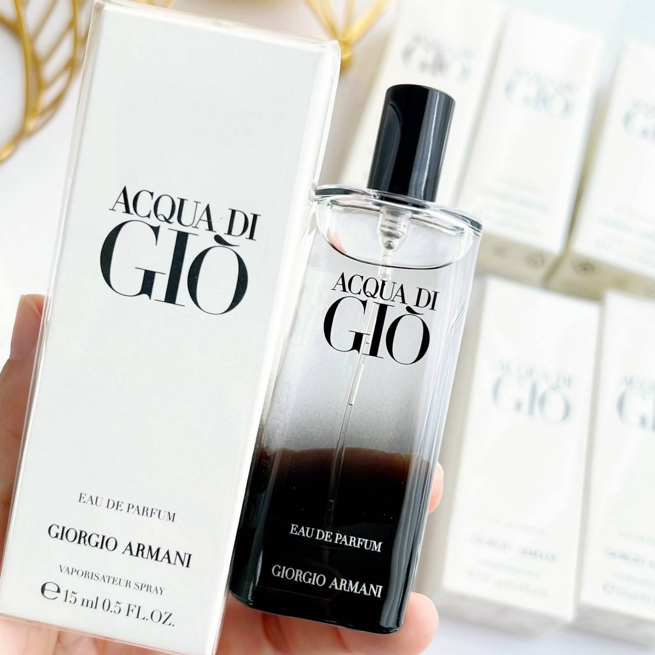 น้ำหอมจิ๋วมินิ Giorgio Armani ACQUA Di Gio Pour Homme EDP 15ml ( Mini Perfume น้ำหอมขนาดพกพา) น้ำหอมจิ๋วมินิแบบทดลองแบบสเปรย์ พกพาก็สะดวกใช้ฉีดตามจุดชีพจร