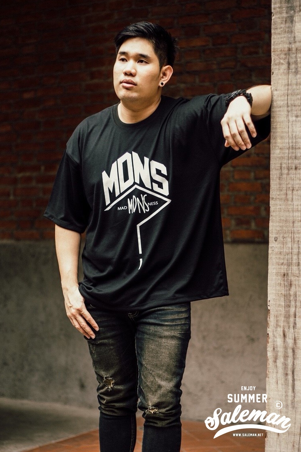เสื้อยืด MDNS สีดำ -110