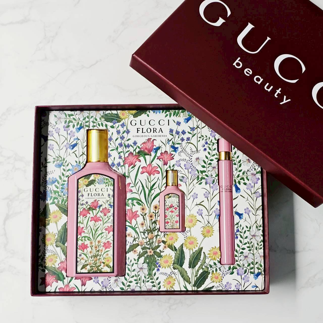 น้ำหอมแท้ Gucci Flora goreous gardenia edp Set (100ml +5ml + 10ml )