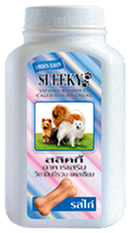 SLEEKY - สลิคกี้ วิตามินบีรวมและแคลเซียม บำรุงร่างกายสุนัข รสไก่ สำหรับหมาทุกพันธุ์ - ขวดเล็ก 140 กรัม