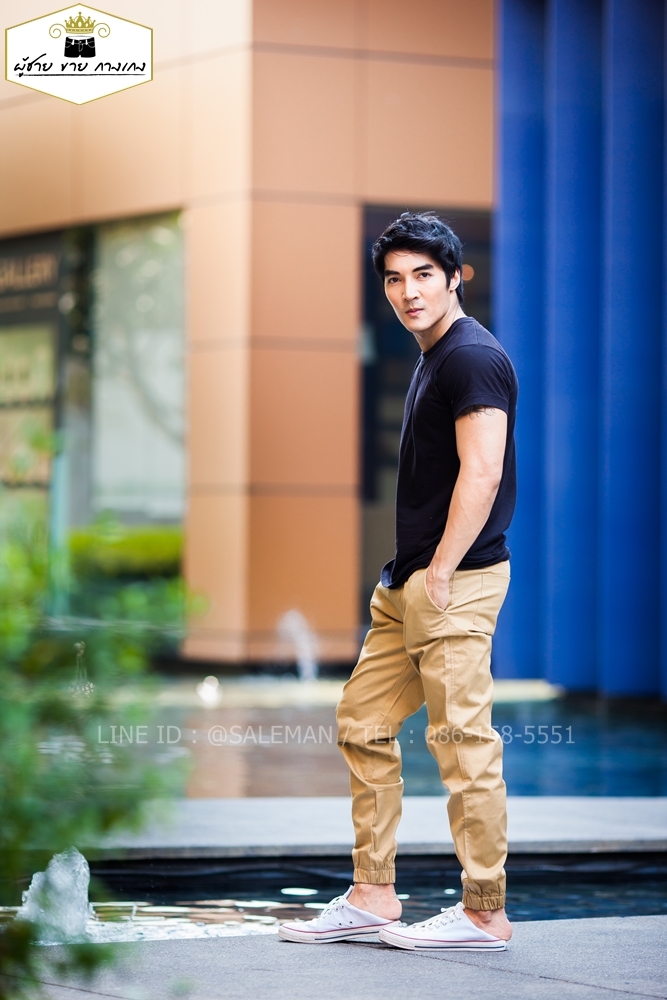 กางเกง jogger JG 601 สีครีม