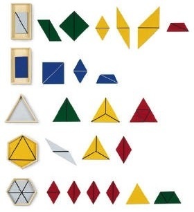 Montessori-Constructive Triangle ชุดรูปสามเหลี่ยมสร้างสรรค์ 5 ชุด (ชุดที่ 1-5) สอนพื้นฐานหลักคณิตศาสตร์และความคิดสร้างสรรค์ ส่งฟรี