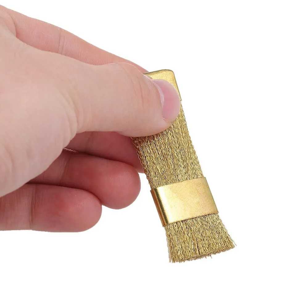 แปรงลวดทองเหลือง ขัดหัวเจียร ทำความสะอาดหัวเจียร