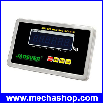 เครื่องชั่งสแตนเลส เครื่องชั่งดิจิตอลตั้งพื้น Digital Scale ชั่งได้ 60kg/5g, 150kg/10g, 300kg/20g ฐานชั่งเป็นสแตนเลส เครื่องชั่งรุ่น JWI-686 ยี่ห้อ JADEVER (ไต้หวัน)