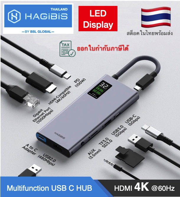 Hagibis TSX series Multifunction Hub USB TypeC HDMI