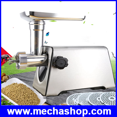 เครื่องอัดเม็ดอาหารสัตว์ แถมแม่พิมพ์ 2ขนาด 1.5มม. และ 5มม. Stainless steel electric feed pellet machine automatic granulator tool feed maker for White eye Indigo Chin Thrush Wren Parrot