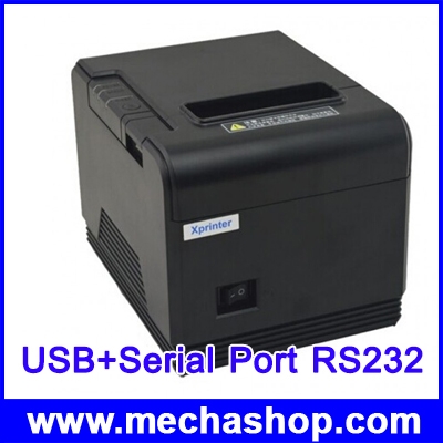 เครื่องพิมพ์ใบเสร็จ เครื่องพิมพ์สลิป เครื่องพิมพ์ความร้อน 80mm รองรับ Win7/Win8 ตัดกระดาษอัตโนมัติ USB+Serial port RS232