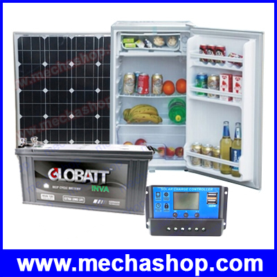 ชุดตู้เย็น 90ลิตร 3.2คิว ระบบโซล่าเซลล์ พลังงานแสงอาทิตย์ไฟ DC 12V Solar system refrigerator compressor freezer DC 12V ประหยัดพลังงาน