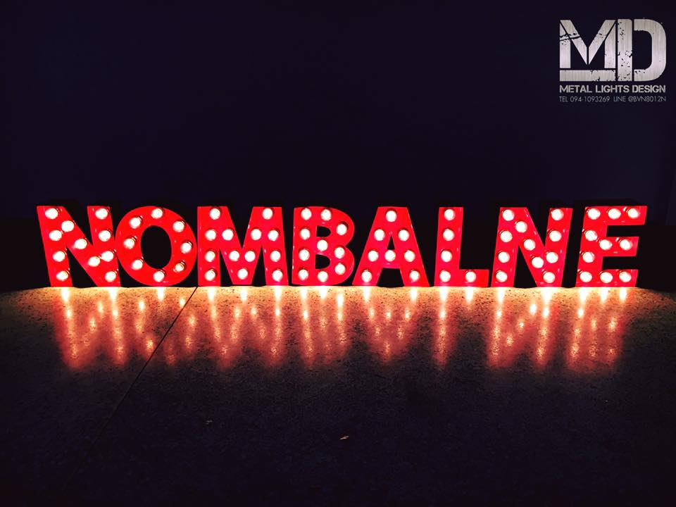 ป้ายไฟปิงปองหลอดไส้ ขนาดสูง 30 CM