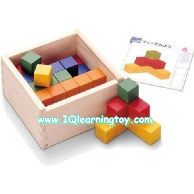 Kumon - Cube Colour Block บล็อคสี 50 ชิ้น เป็นบล็อคสี่เหลี่ยมจตุรัส 5 สีๆละ 10 ชิ้น ไว้ให้เด็กฝึกกล้ามเนื้อนิ้วมือและประสาทสายตา เรื่องมิติสัมพันธ์ จ
