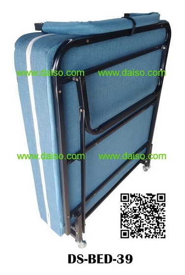 เตียงนอนเหล็กพับได้ เตียงเสริมพับได้มีล้อ