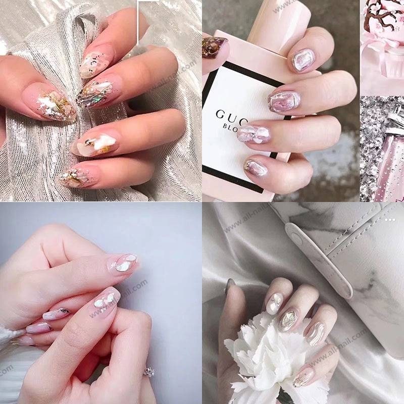 เปลือกหอยติดเล็บ เปลือกหอยตกแต่งเล็บ เกรดพรีเมี่ยม 1เซต/12แบบ