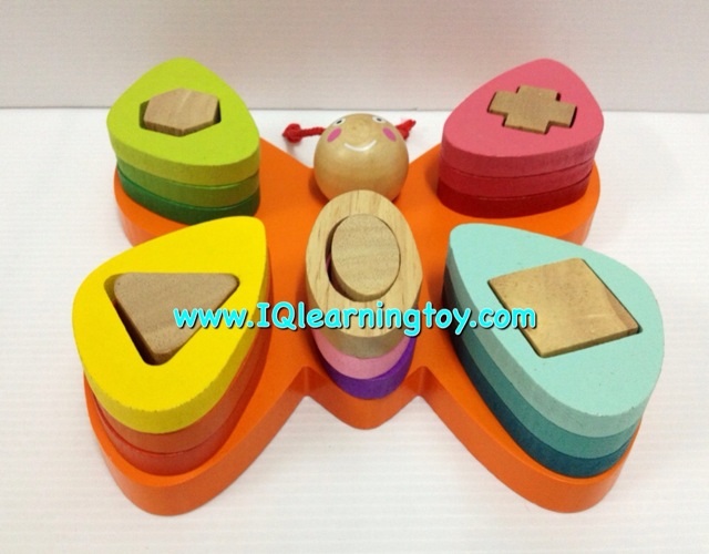 Butterfly sorting board ชุดผีเสื้อสวมหลัก เรียนรู้เรื่องรูปทรง สี และการพัฒนาการกล้ามเนื้อมือและสายตา การฝึกสมอง ฝึกสมาธิ ส่่งฟรี
