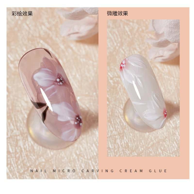 สีเจลเพ้นท์นูน เจล3D เจลเนื้อพลาสติก ขัดผง แบรนด์QINGYOU