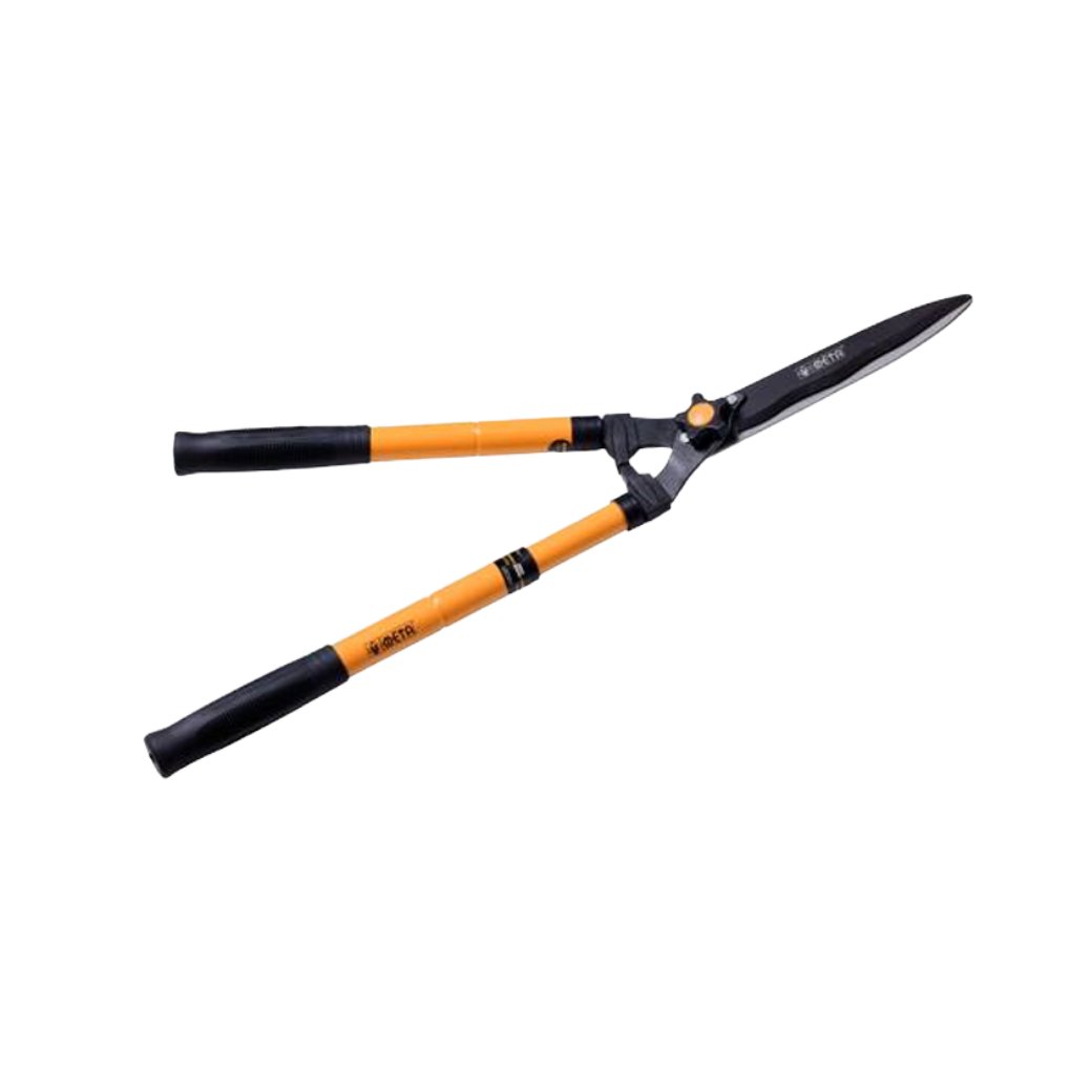 META JH-639-xx กรรไกรตัดหญ้าด้ามโลหะ ปรับขนาดได้ ใบมีดตรง-หยัก เมต้า