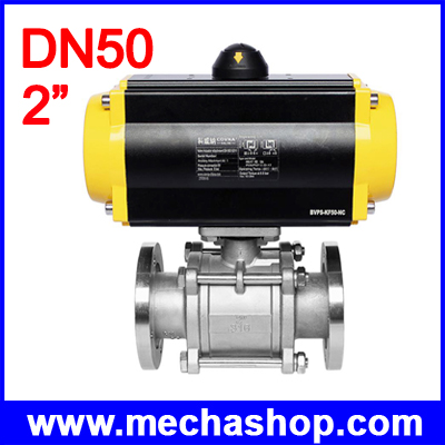 วาล์วนิวเมติกส์ วาล์วระบบลม ท่อ 2นิ้ว COVNA DN50 2" 2 Way Stainless Steel Vacuum Ball Valve with Pneumatic Actuator (สินค้า Pre-Order)
