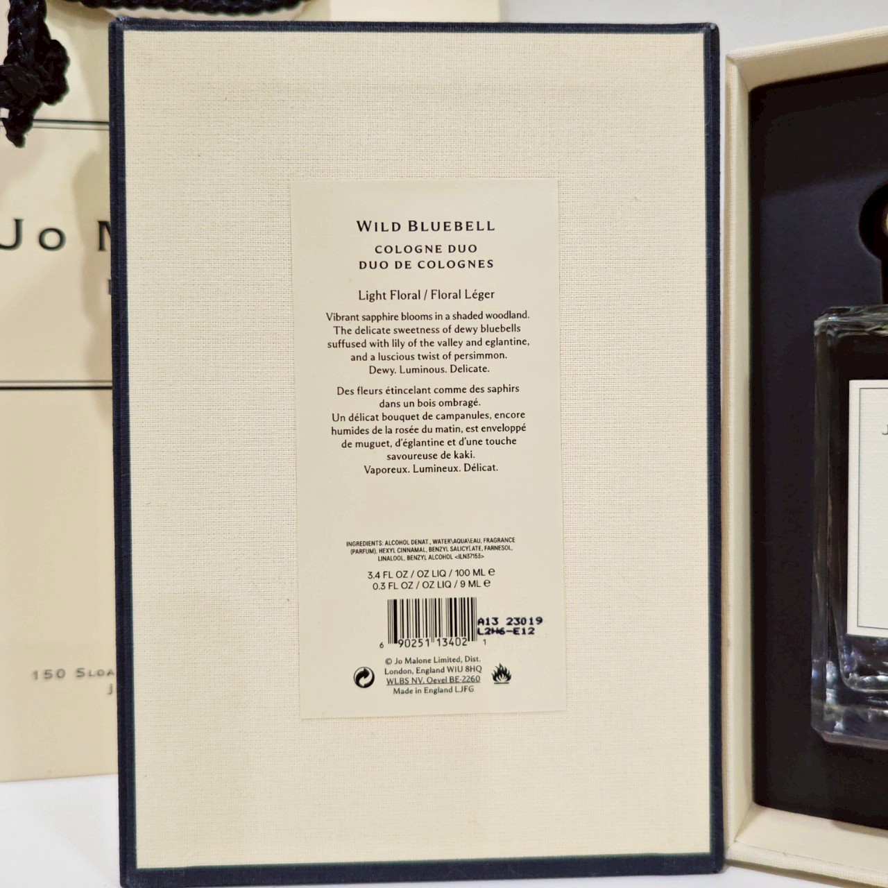 น้ำหอมแท้ Jo Malone Wild Bluebell Cologne SET 100ml +9 ml