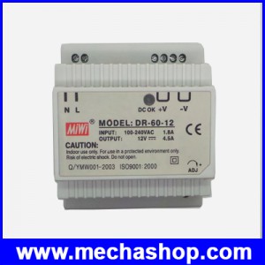 สวิทชิ่งเพาเวอร์ซัพพลาย 60W 12V 5A Din Rail Single Output Switching power supply AC TO DC DR-60-12