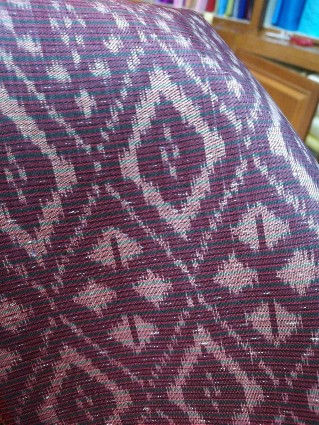 ซิ่น มัดหมี่ 3ตะกอ สีธรรมชาติ ไหมแท้ ขนาด 1x2เมตร เครืออัมปรม สีชมพูธรรมชาติ รหัส M3P-NY1116651