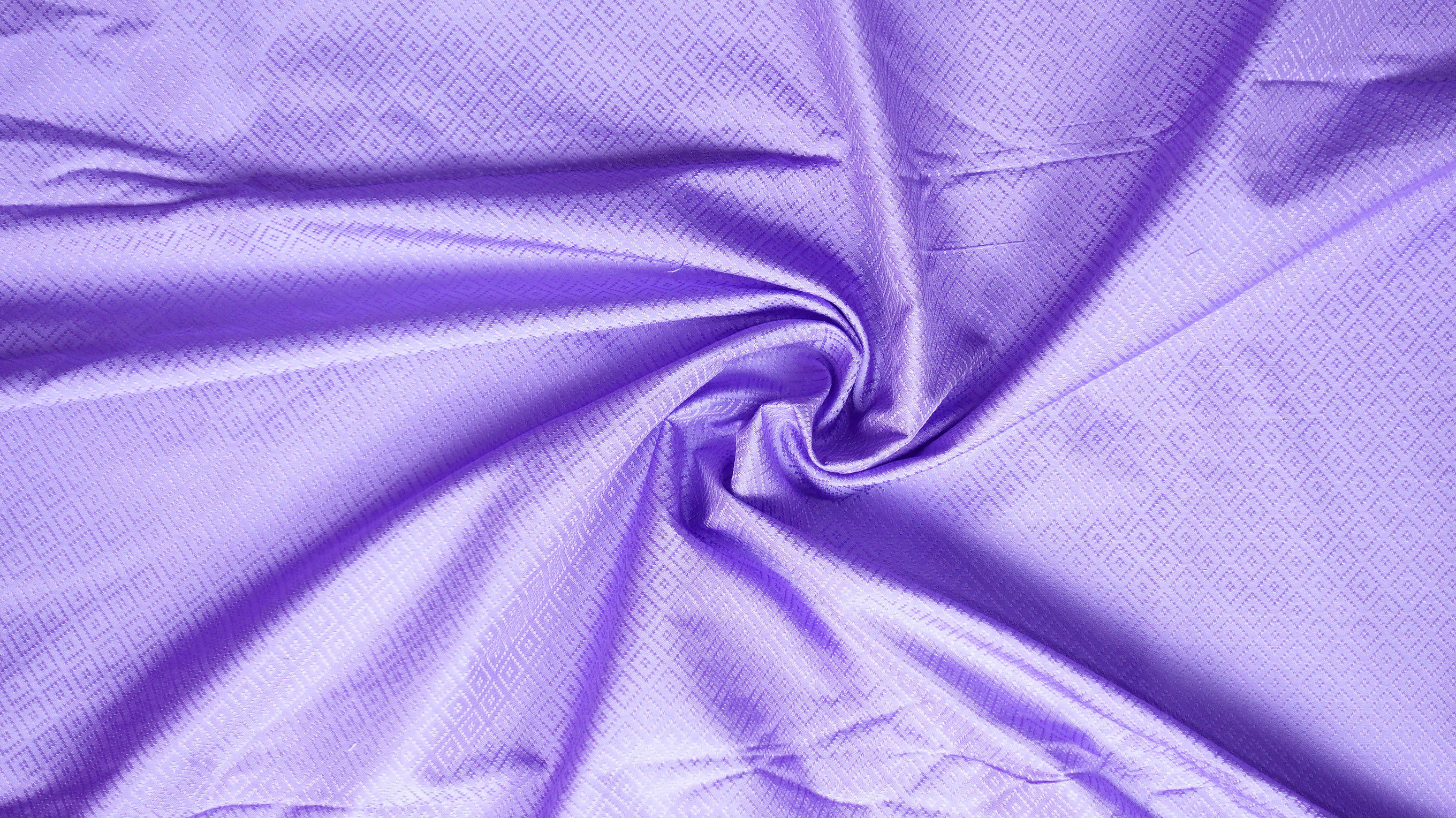 ผ้าไหมยกดอก ลายลูกแก้ว สีพื้น ไหมแท้ สีม่วงดอกมะเขือเหลือบน้ำเงิน (ราคาต่อหลา) รหัส B1-NY-SKU-36492