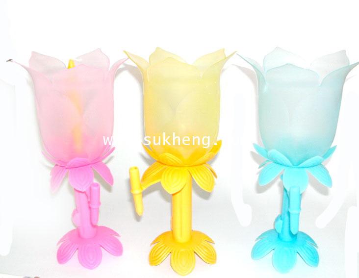 โคมบัวบานพลาสติกสำหรับถวายพระพรและเวียนเทียน