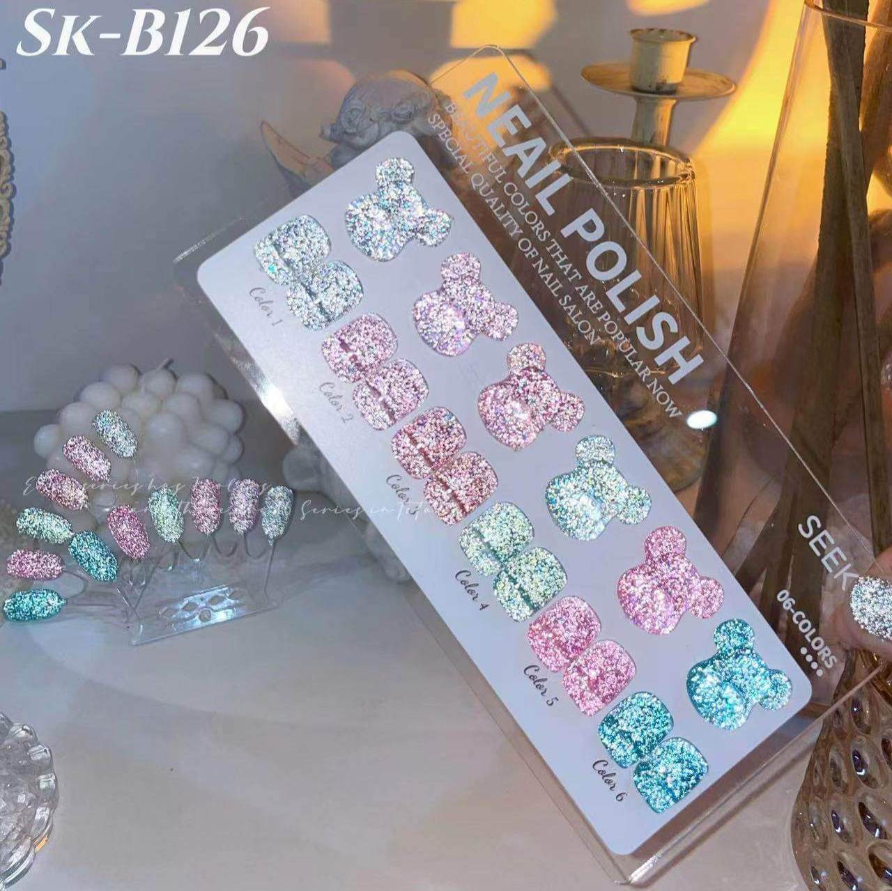 6สี/เซต สีเจลแฟลช สีเจลทาเล็บFlash ขนาด15ml พร้อมชาร์ตสี!!