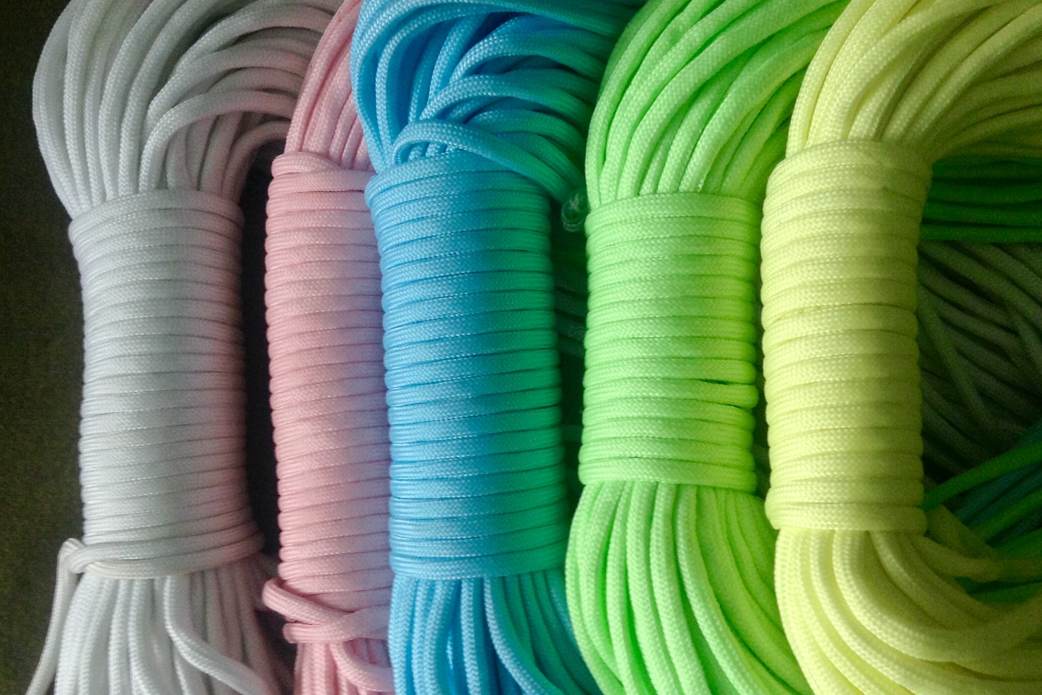 เชือกเรืองแสง : glow in the dark ขนาด 4 มิล เมตรละ