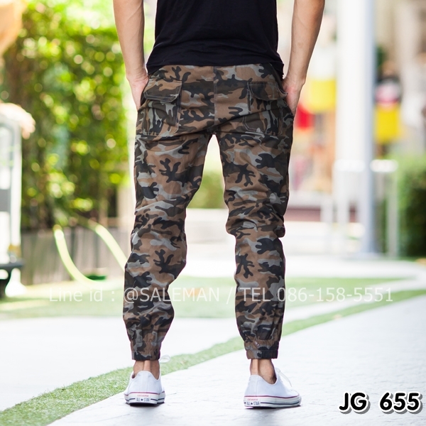 กางเกง jogger ลายทหาร JG655