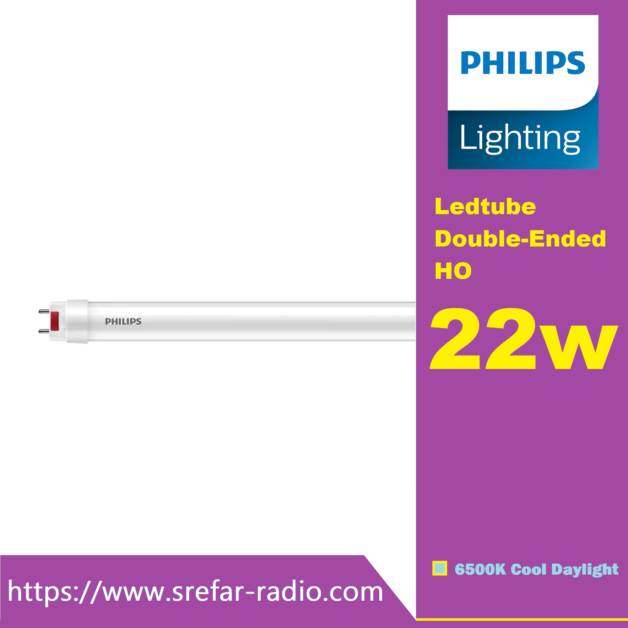 PHILIPS LEDtube Double-Ended HO T8 G13 22W 6500K Cool Daylight