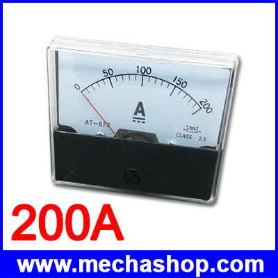 เครื่องมือวัดไฟฟ้า แอมป์มิเตอร์ อนาล็อกแอมป์มิเตอร์ 75mV DC200A Analog Amp Panel Meter Current Ammeter
