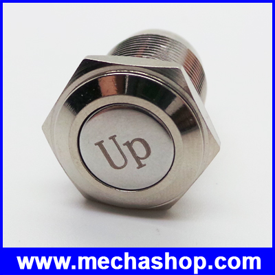 สวิทซ์กดติดปล่อยดับ สวิทช์16มม 250V พร้อมปุ่มUp 16mm momentary or latching Words UP flat push button switch
