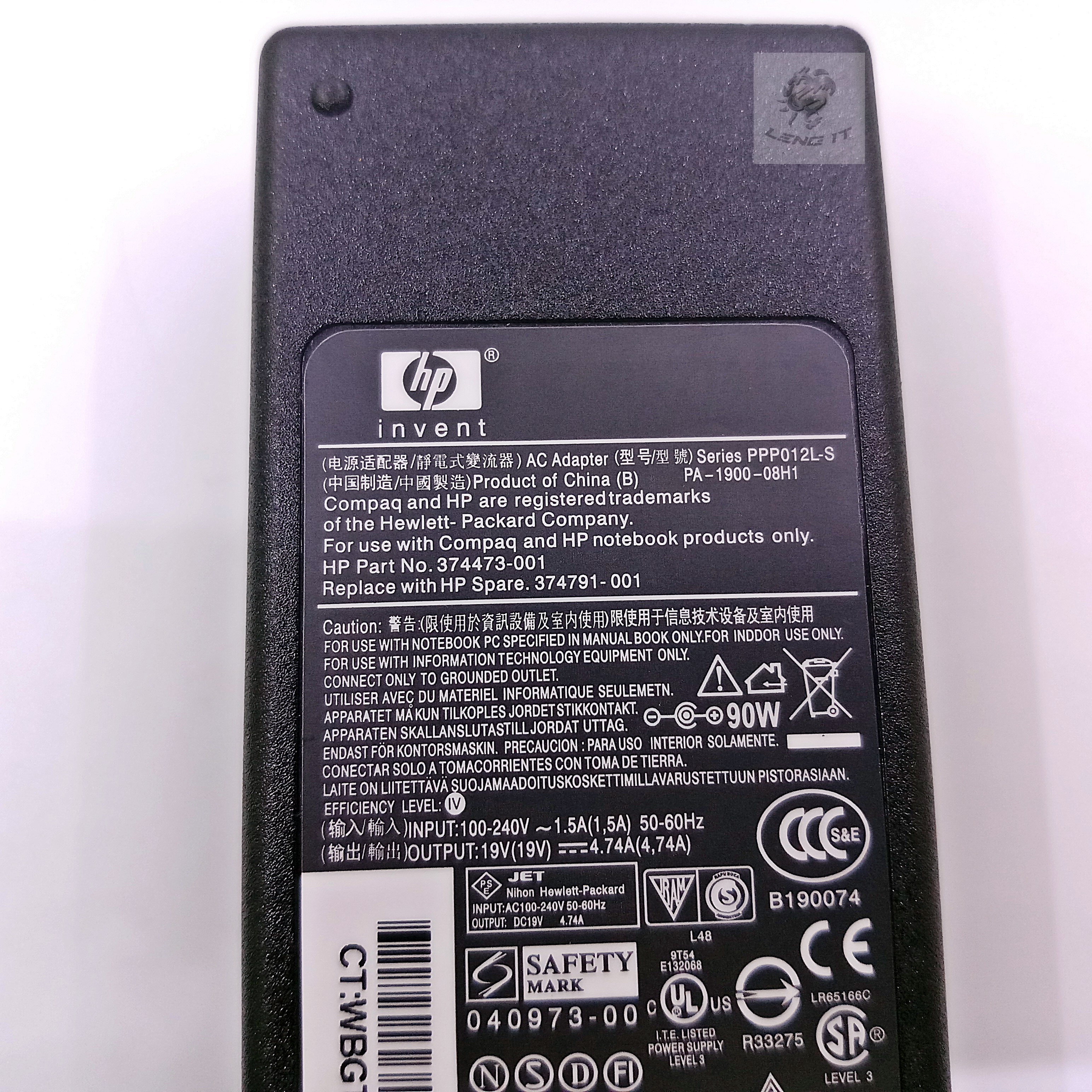 ADAPTER HP 19V 4.74A 90W หัว4.8 x 1.7MM - BULLET (ของเทียบ OEM)