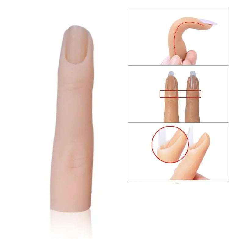 นิ้วซิลิโคน นิ้วยางฝึกทำเล็บ ฝึกต่อเล็บ บิดงอได้