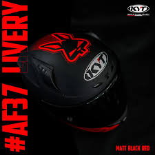 KYT รุ่น Striker ลาย AF37 LIVERY MATT BLACK/RED *ยังไม่รวมชิวดำ*