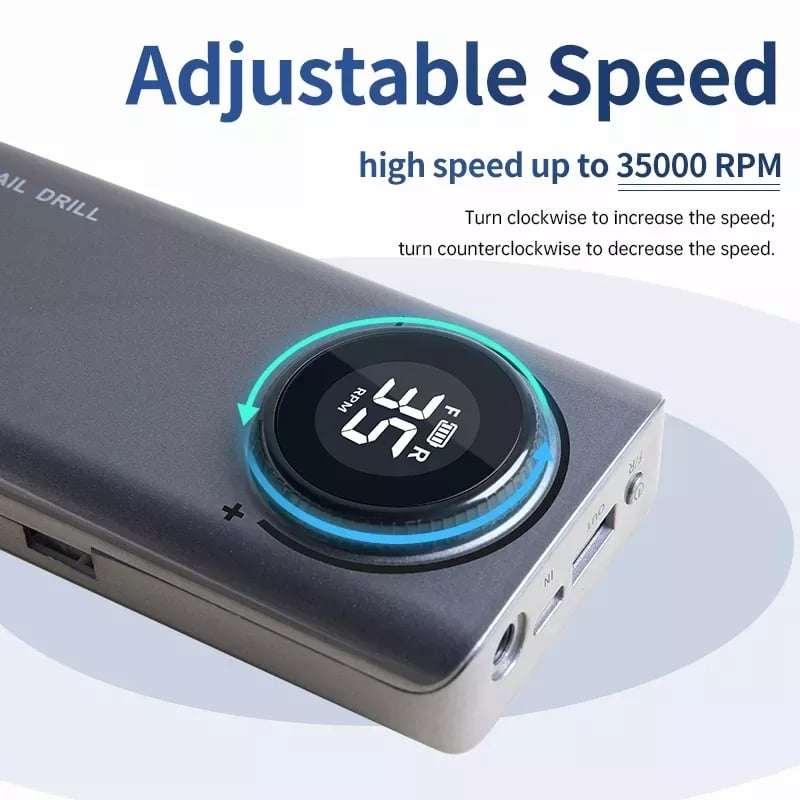 เครื่องเจียรเล็บไฟฟ้า ที่เจียรเล็บ มีแบตในตัว 35000RPM