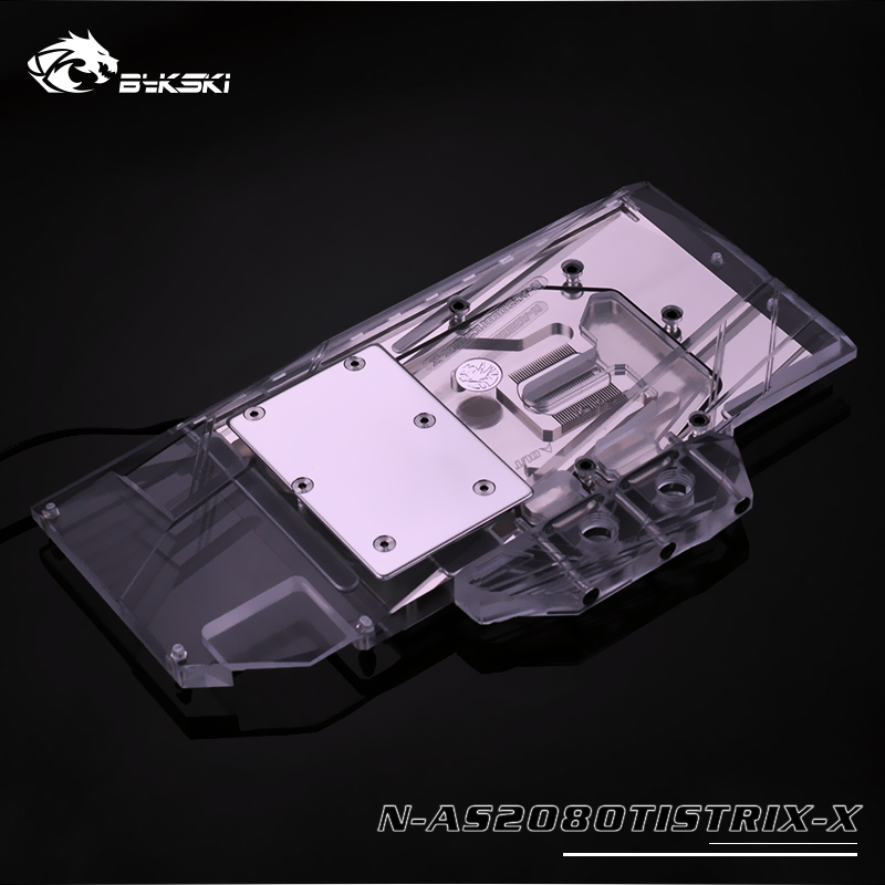 Bykski ASUS ROG STRIX GTX2080Ti 011G GAMING Full Coverage GPU Water Block w/ Backplate (FR-N-AS2080TISTRIX-X)