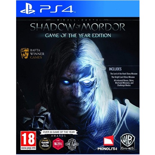PS4: Middle Earth Shadow of Morder - Game of The Year Edition (Z3) [ส่งฟรี EMS]