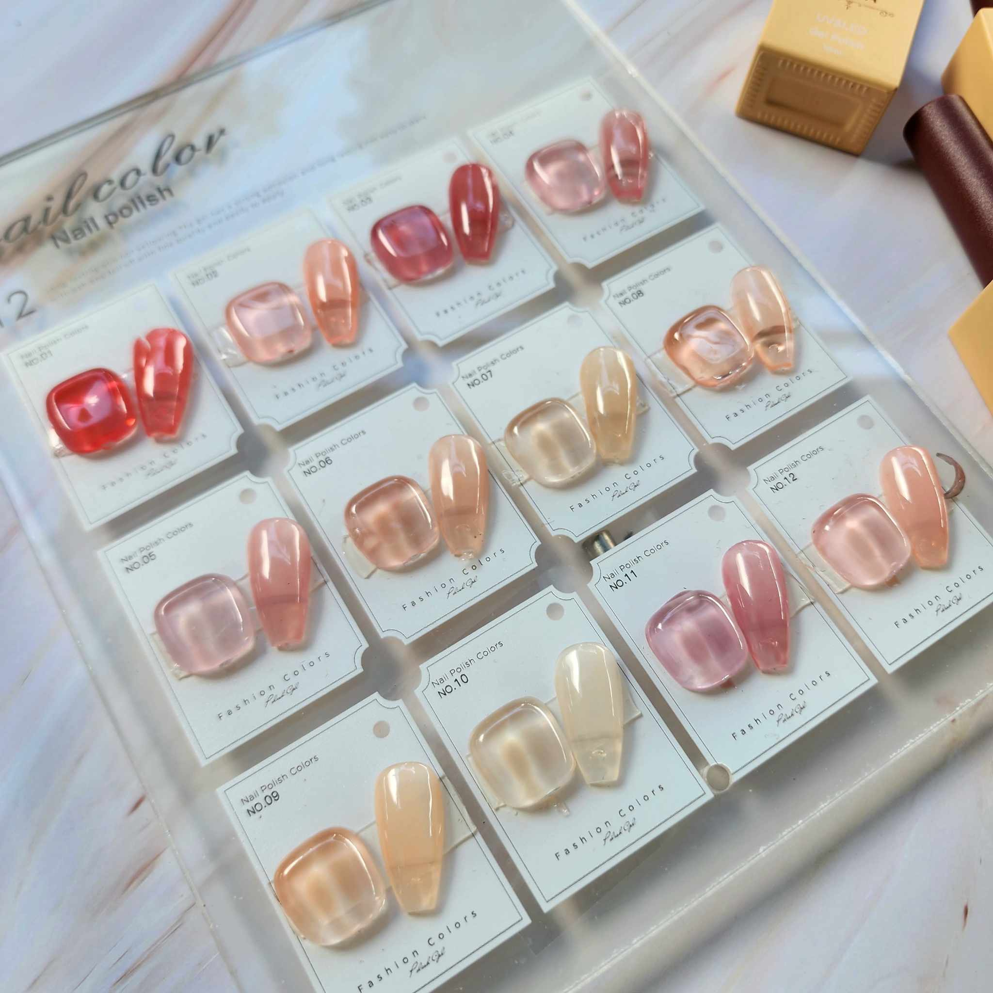 [12สี/เซต] ชุดสีเจลสุขภาพดี สีเจลโทนสีไซรัป HANA 10ml พร้อมชาร์ตสี!!