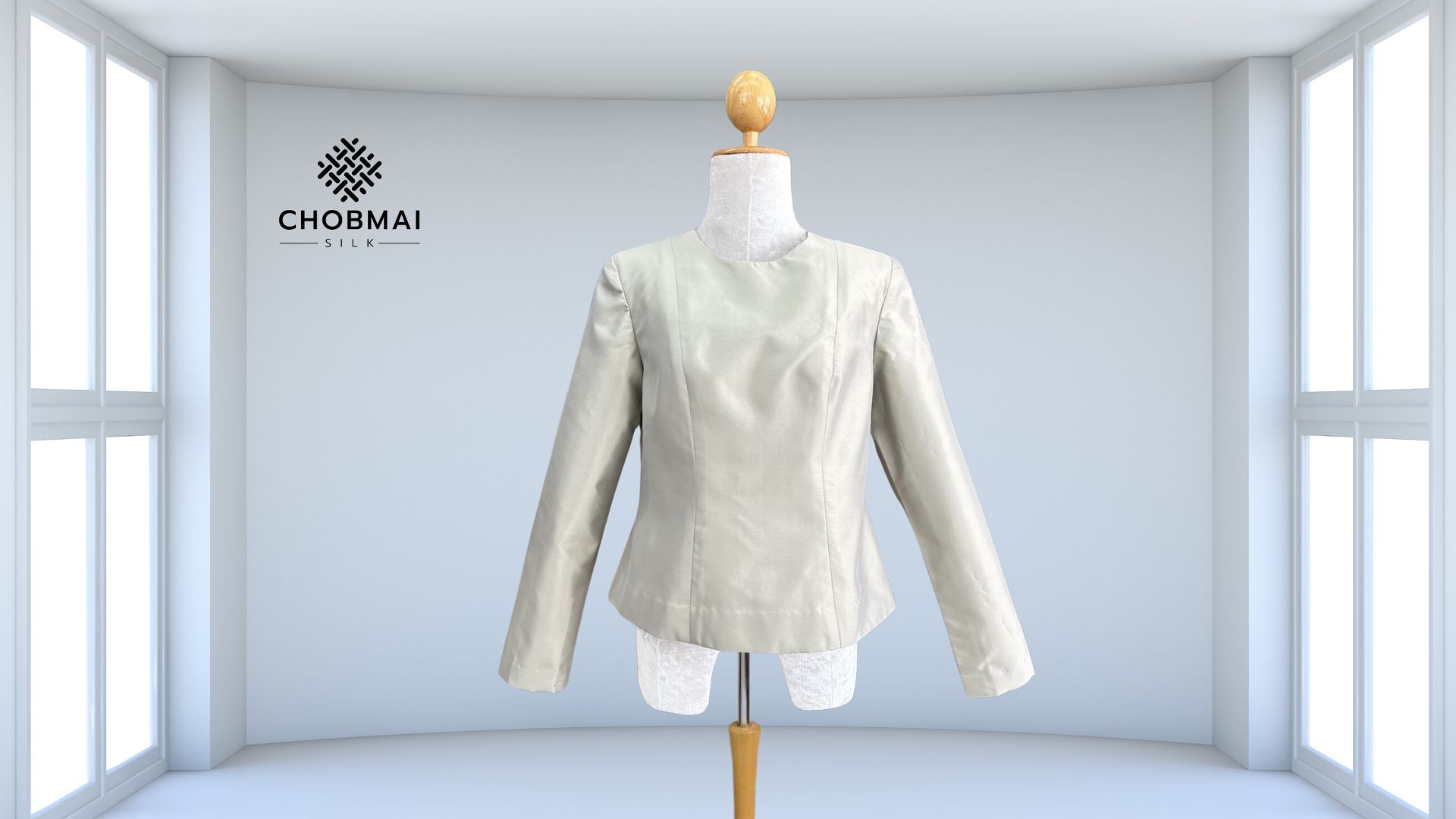 แบบตัด เสื้อผ้าไหม (ไม่รวมผ้า) ตามแบบ รหัส CUT-38-073067