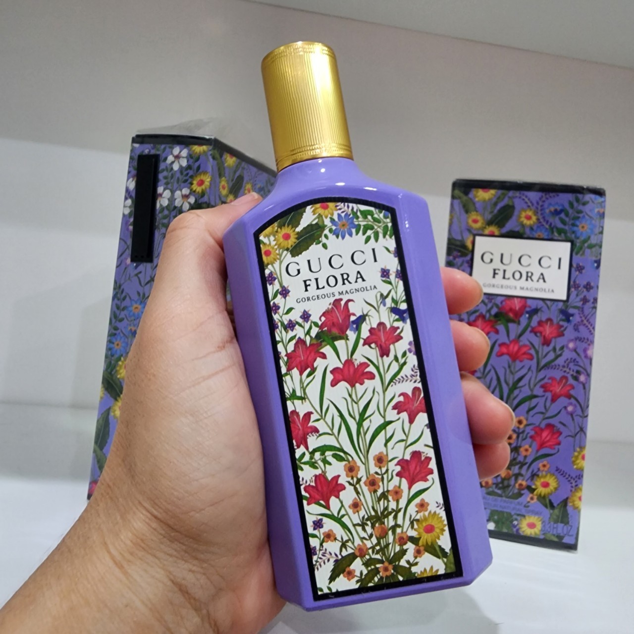น้ำหอมแท้ Gucci Flora Gorgeous Magnolia Eau de Parfum 100ml กล่องซีล