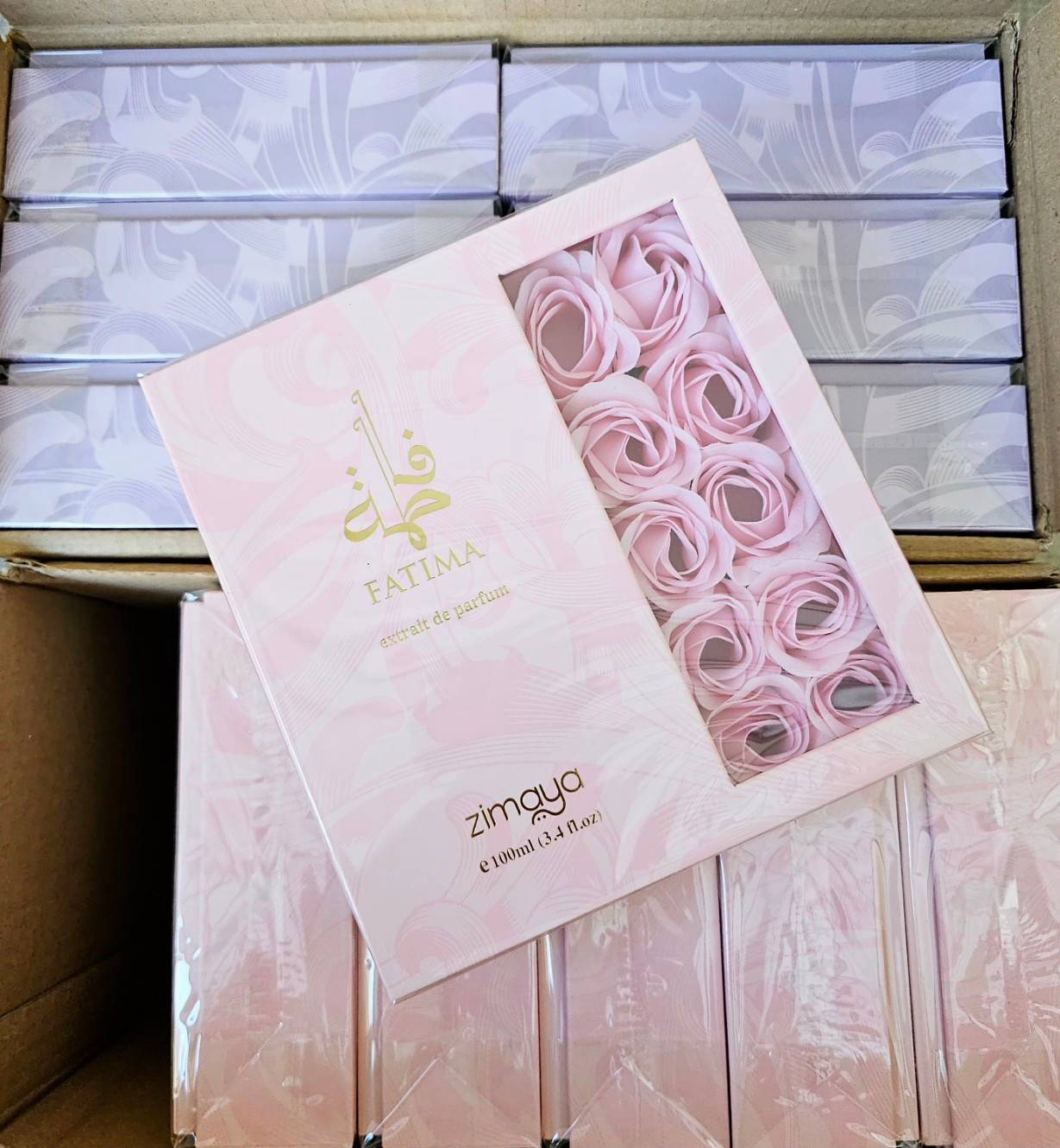 น้ำหอมแท้ Zimaya Fatima Pink Extrait De Parfum 100ml กล่องซีล คล้าย Delina