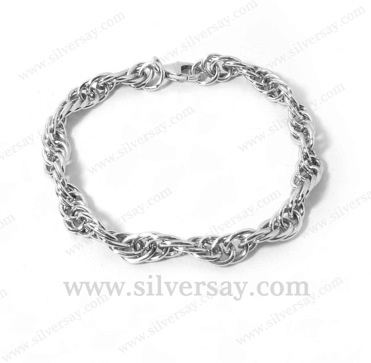 สร้อยข้อมือเกลียวลายโซ่สามชั้น