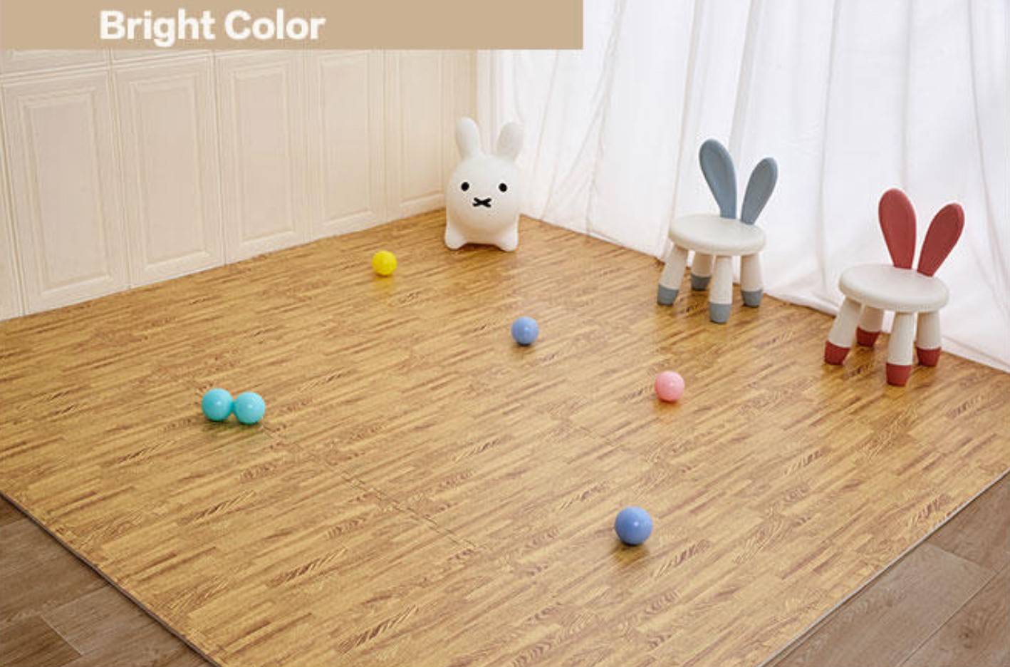 แผ่นจิ๊กซอว์ลายไม้ โฟมปูพื้น