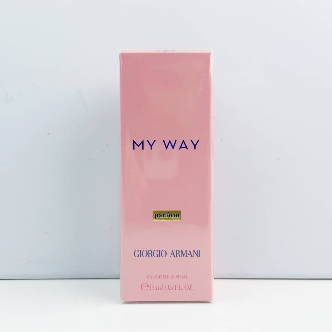 น้ำหอมจิ๋วมินิ Giorgio Armani My Way parfum 15ml กล่องซีลป้ายไทย ผลิต 05/2023 ( Mini Perfume น้ำหอมขนาดพกพา) น้ำหอมจิ๋วมินิแบบทดลองแบบสเปรย์ พกพาก็สะดวกใช้ฉีดตามจุดชีพจร